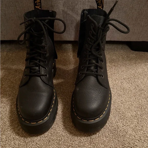 Dr. Martens Black Platform Boots - Picture 1 of 4